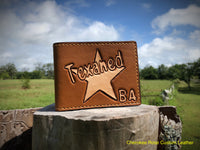 Custom Order~Carved Leather BiFold Mens Wallet