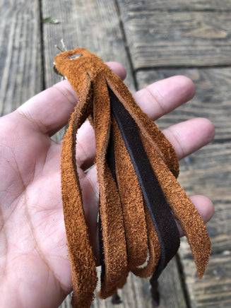 12.5 Inch Rust and Chocolate Brown Fringe Purse Tassel - Peyote Rose