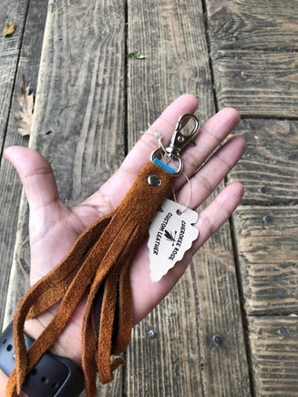 12.5 Inch Rust and Chocolate Brown Fringe Purse Tassel - Peyote Rose
