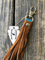 12.5 Inch Rust and Chocolate Brown Fringe Purse Tassel - Peyote Rose