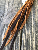 12.5 Inch Rust and Chocolate Brown Fringe Purse Tassel - Peyote Rose