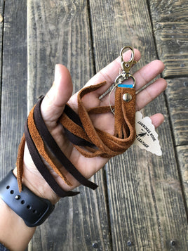 12.5 Inch Rust and Chocolate Brown Fringe Purse Tassel - Peyote Rose