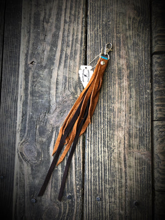 12.5 Inch Rust and Chocolate Brown Fringe Purse Tassel - Peyote Rose