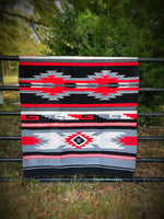 4 x 6' Black and White Southwestern Floor Rug