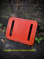 Leather Belt Key Clip - Peyote Rose