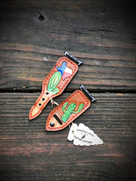 42/44mm Painted Texas & Cactus Apple Watch Band - Peyote Rose