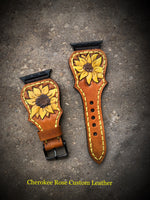Custom Order~ Scalloped Style Leather Watchband