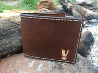 Custom Order~ Minimal Stamp or Initial BiFold Mens Wallet