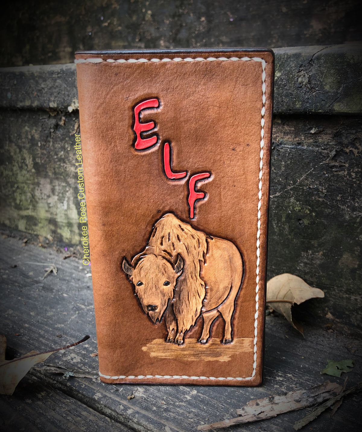 Custom Handmade Leather Roper Wallet | Hand Carved Long Wallet