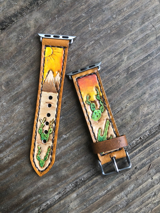 Custom Order Narrow Leather iWatch Strap