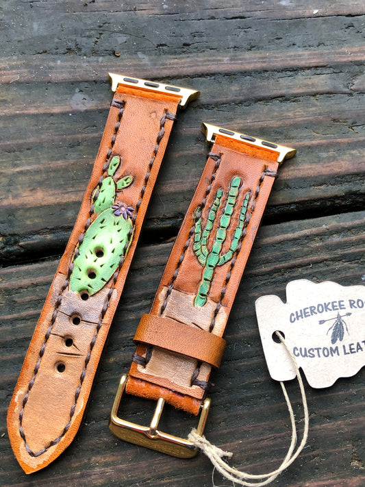 Custom Order Narrow Leather iWatch Strap
