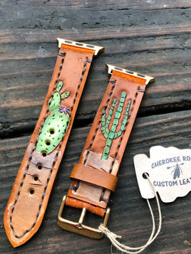 Custom Order Narrow Leather iWatch Strap