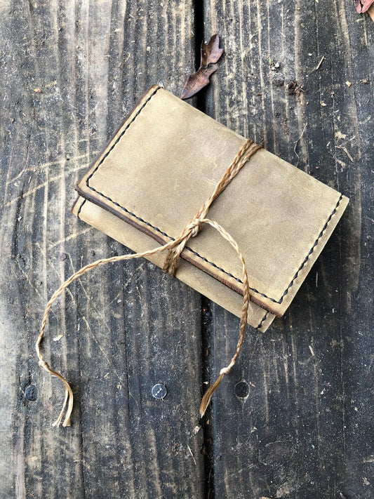 Handmade Oil Tanned Leather Trifold Wallet | Custom Men's Wallet