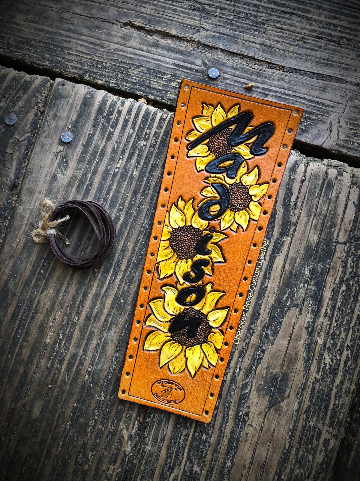Custom Order Leather Show Stick Wrap