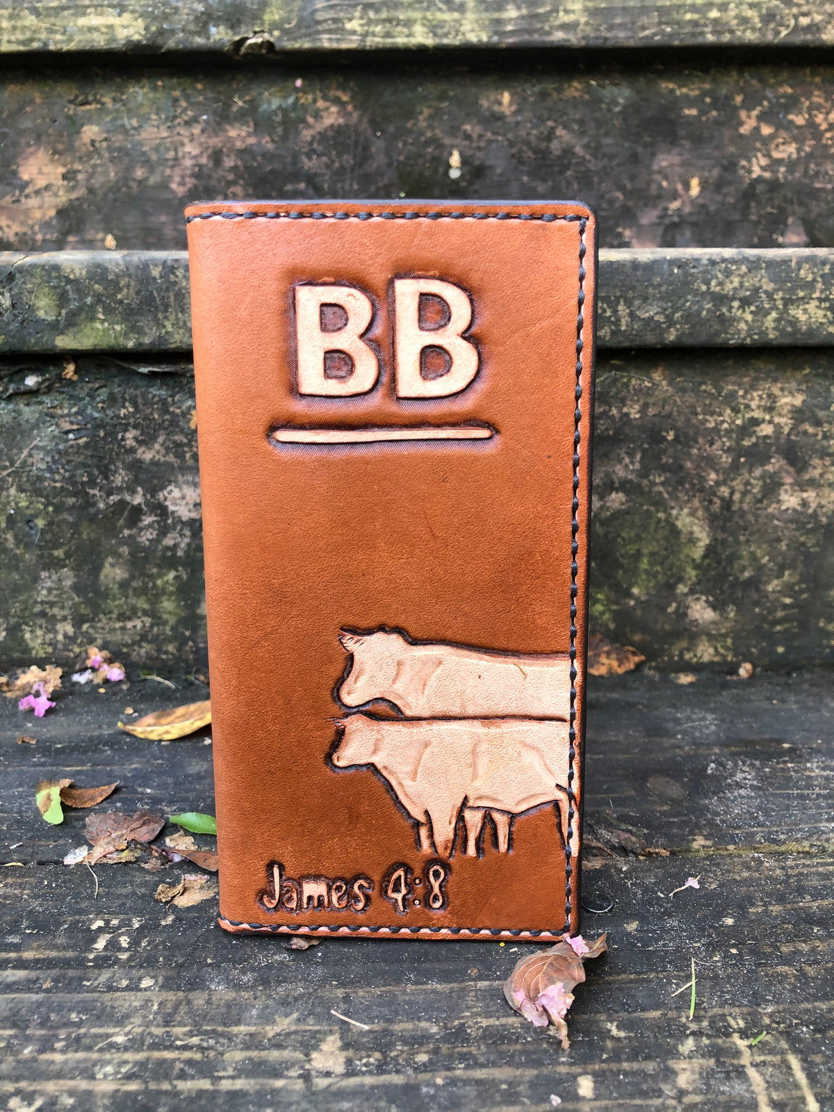 Custom Handmade Leather Roper Wallet | Hand Carved Long Wallet