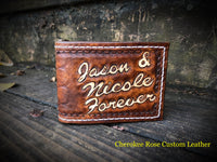 Custom Order ~ Leather Money Clip Wallet Style B