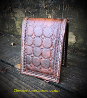 Custom Order ~ Leather Money Clip Wallet Style B