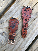 Custom Order~ Scalloped Style Leather Watchband