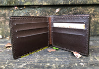 Custom Order~ Minimal Stamp or Initial BiFold Mens Wallet