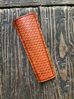 Custom Order~ Texas Star Basketweave Leather Show Stick Wrap