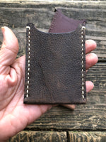 You Pick Your Color ~  Oil Tanned Leather Single Pocket Card Wallet