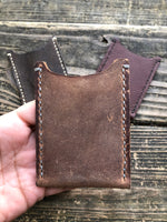 You Pick Your Color ~  Oil Tanned Leather Single Pocket Card Wallet