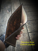 Custom Order ~ Carved Leather Men's Trifold Wallet