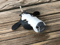 Hand Painted Simmental Cow Leather Keychain