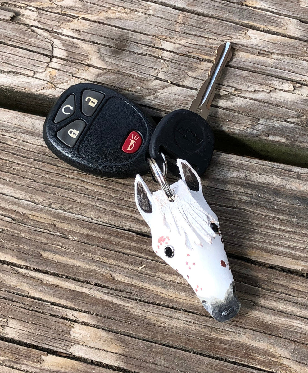 Hand Painted Leopard Appaloosa Horse Head Leather Keychain| Cherokee ...