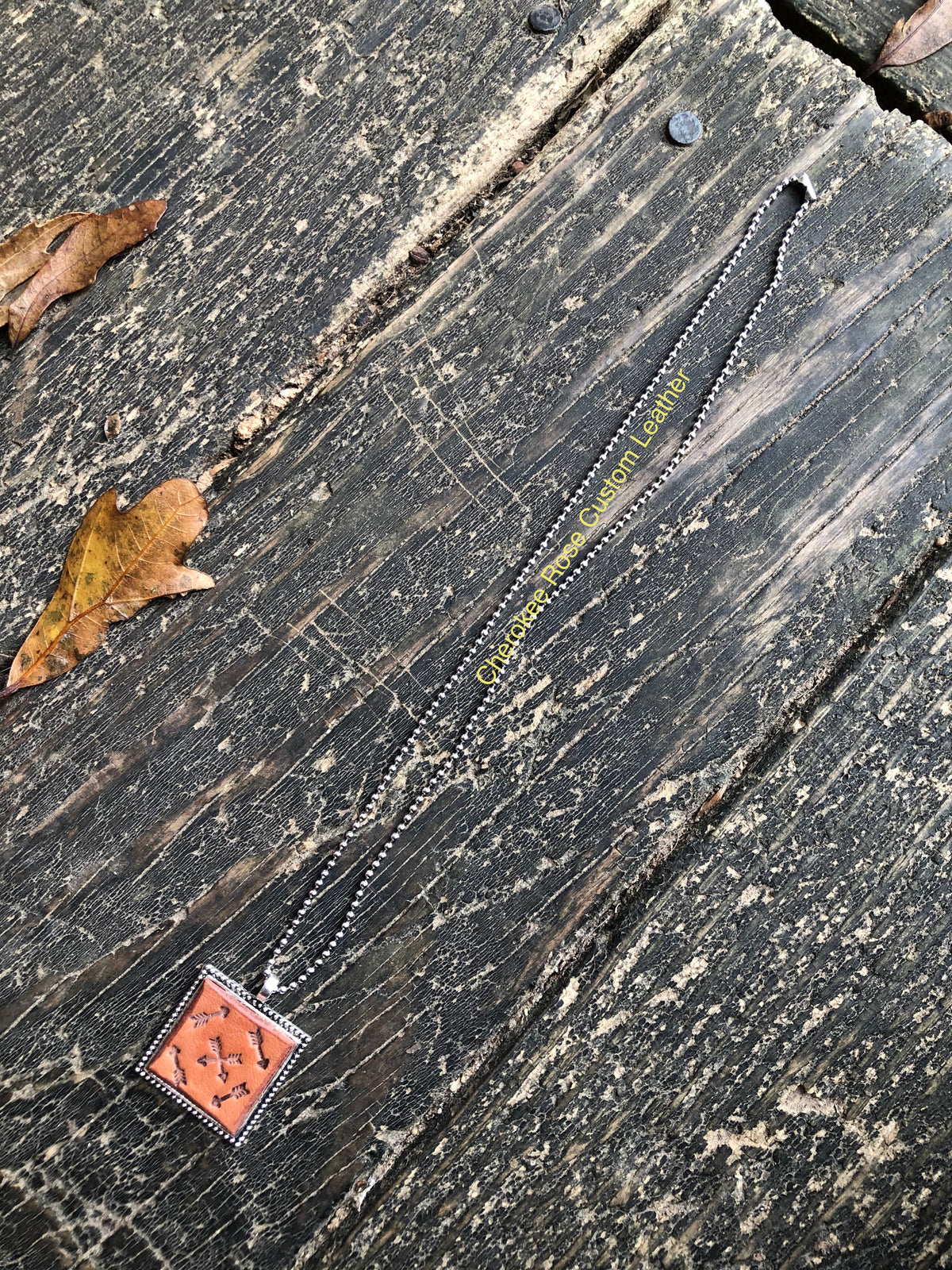 Tribal Arrows Leather Pendant Necklace