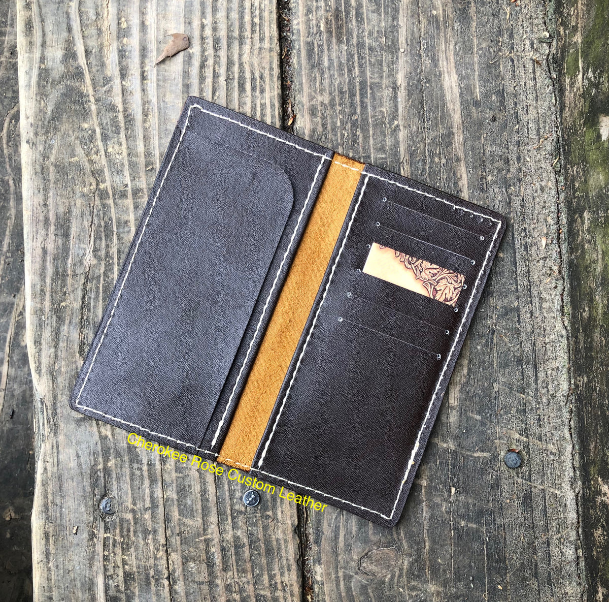 Custom Made Oil Tanned Leather Roper Wallet | Custom Long Wallet