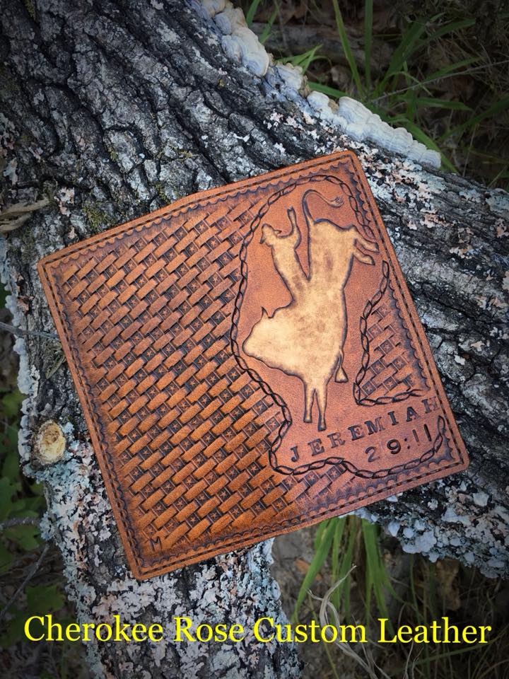 Custom Handmade Leather Roper Wallet | Hand Carved Long Wallet