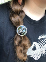 Two-tone Black Come & Take It Hair Tie - Peyote Rose