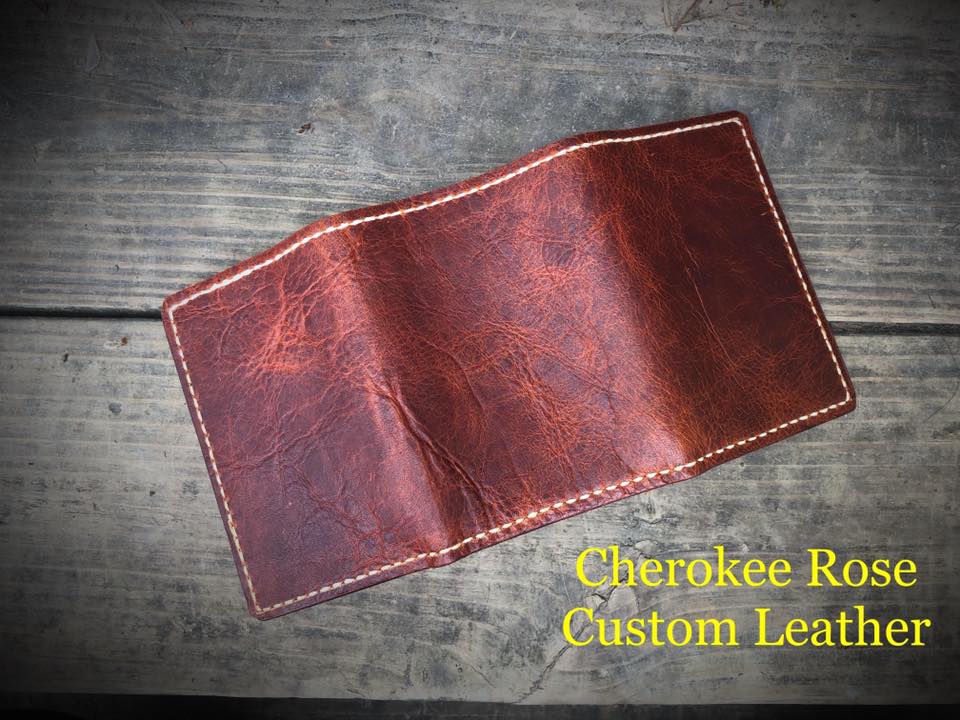 Handmade Oil Tanned Leather Trifold Wallet | Custom Men's Wallet