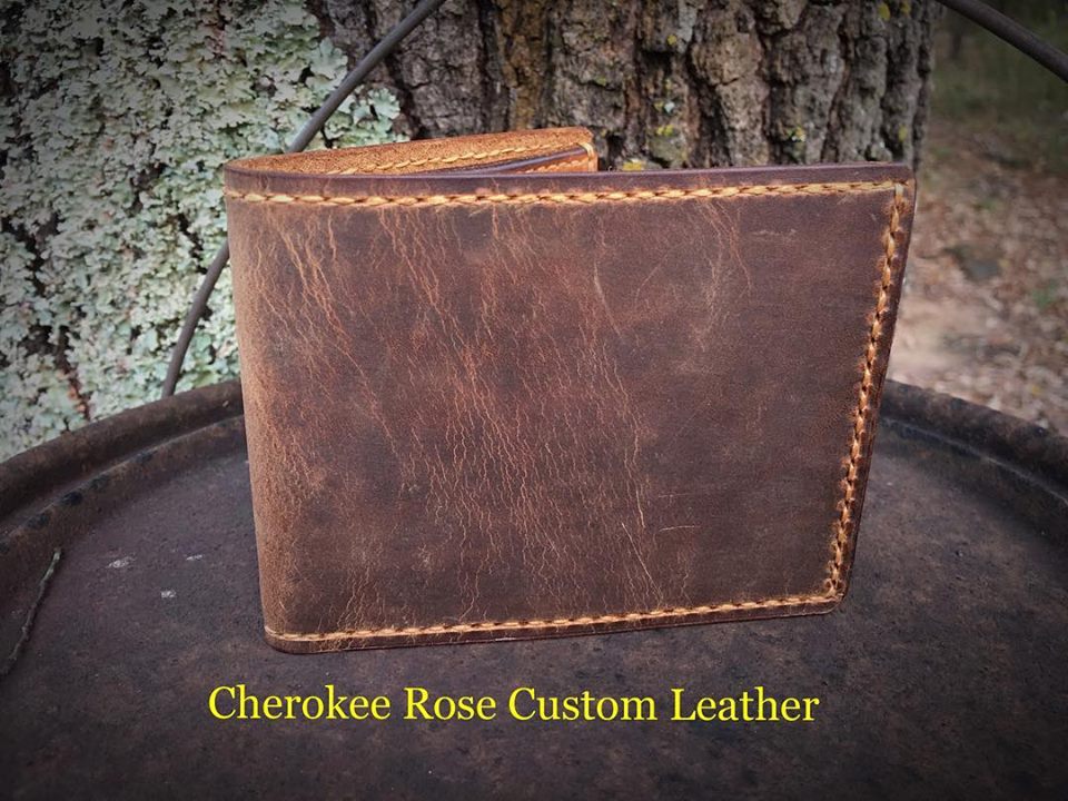 Handmade Oil Tanned Leather Bifold Wallet | Custom Men's Wallet