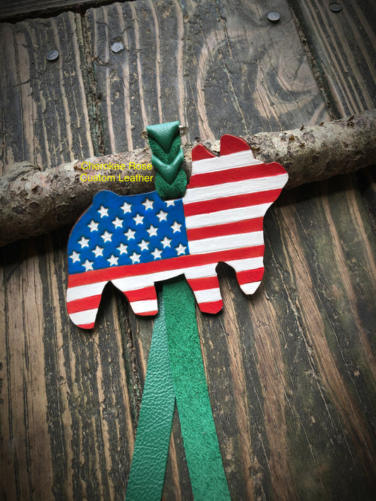 Custom Order Walking Livestock Show Pig Key Chain