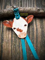 Custom Order Livestock Show Club Calf Head Key Chain