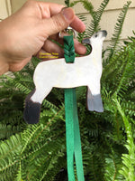 Hand Painted Show Lamb Key Chain
