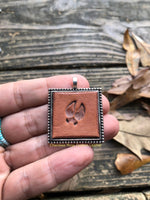 Deer Track Leather Pendant Necklace