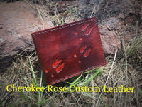 Custom Order~ Minimal Stamp or Initial BiFold Mens Wallet