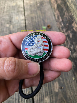 United We Stand Concho Hair Tie - Peyote Rose