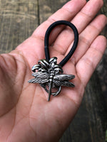 DragonFly Concho Hair Tie - Peyote Rose