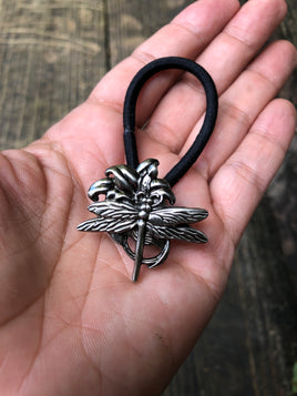 DragonFly Concho Hair Tie - Peyote Rose