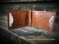 Custom Order ~ Leather Money Clip Wallet Style B
