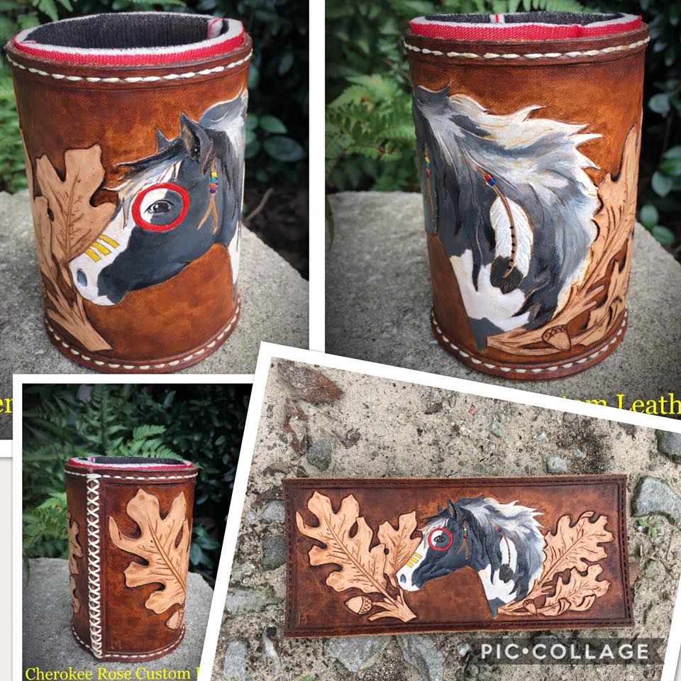 Custom Order Leather Can Wrap