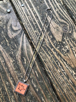 Honey Bee Stamped Leather Pendant Necklace