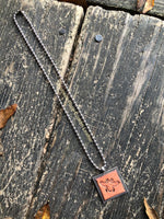 Honey Bee Stamped Leather Pendant Necklace