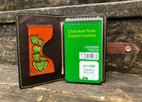 Carved Sunflower and Cactus Spiral Top Memo Pad Holder