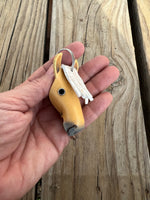 Painted Leather Palomino Horse Head Keychain