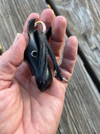 Leather Friesian Horse Head Keychain